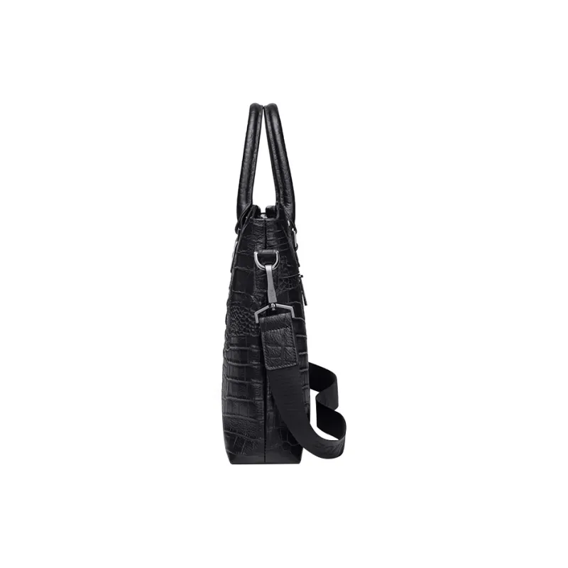 POLO Cow Leather Briefcase Tubas Men's Black-4