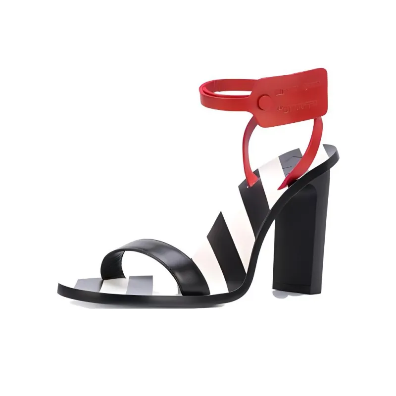 OFF WHITE Strap Sandals Women's Black White Red-2