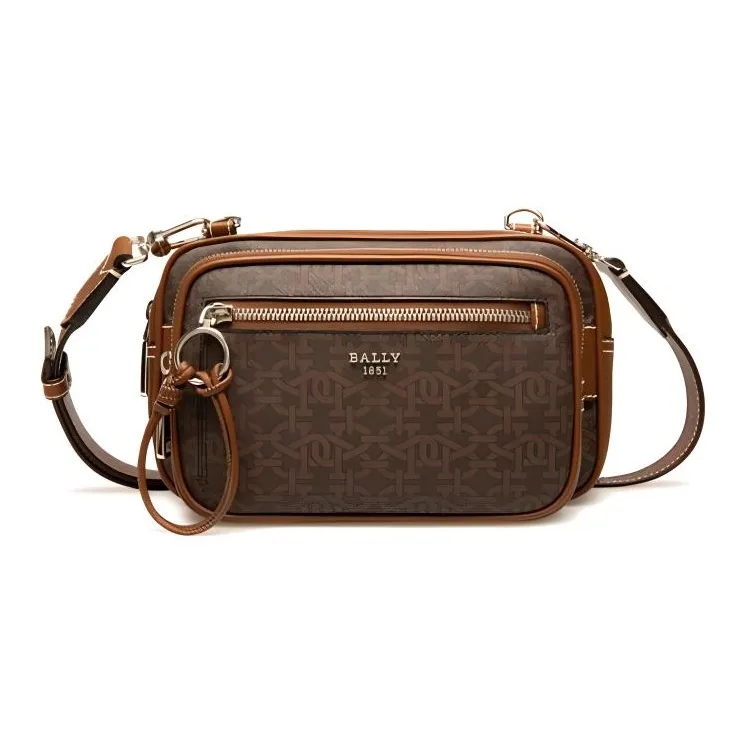 BALLY Monogram-print Zip-up Shoulder Bag-0