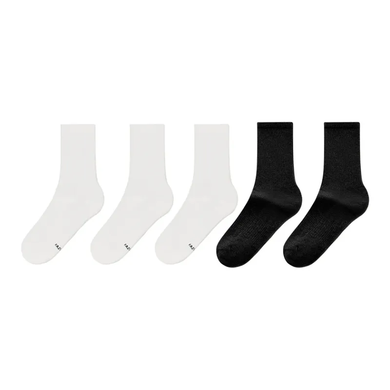 XIAOYEHEZI Autumn And Winter Season Mid Calf Socks Unisex 5 Pack-21