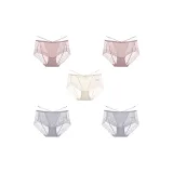 5 Pack (Pink+Pink+Ecru+Gray Blue+Gray Blue)