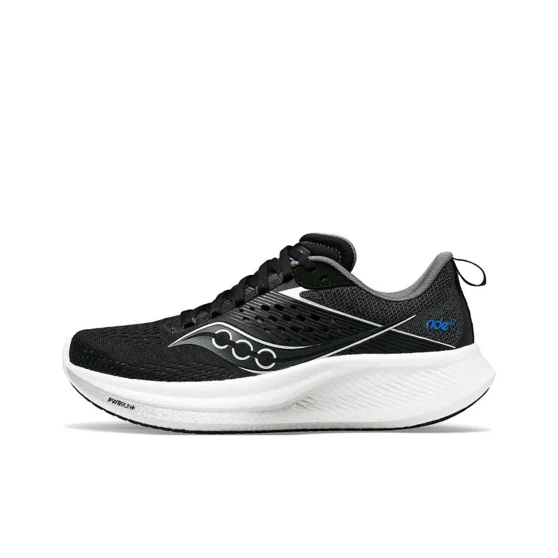 Saucony Anti Slip Wear Resistant Low Top Running Shoes Women's Black White-0