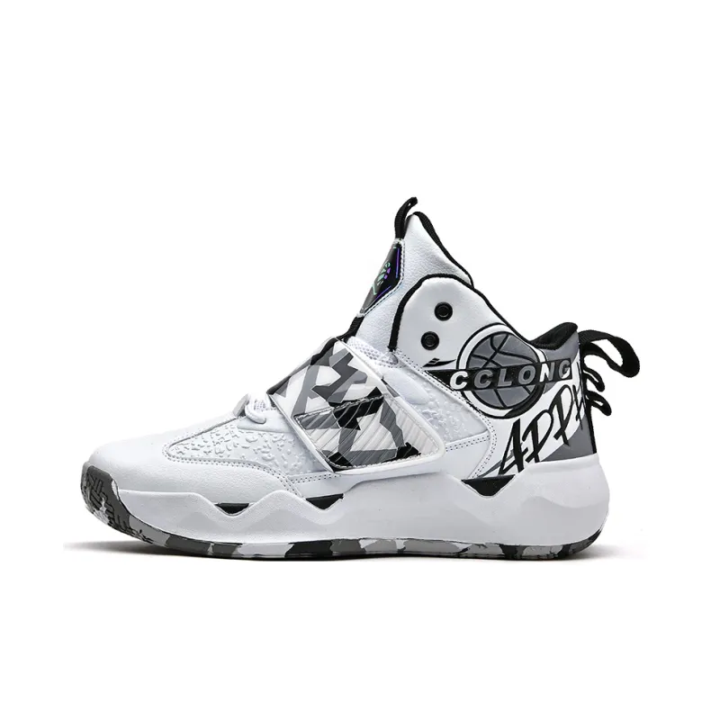 Kuding Cushioned Slip-Resistant Abrasion-Resistant High-Top Basketball Shoes Unisex-0