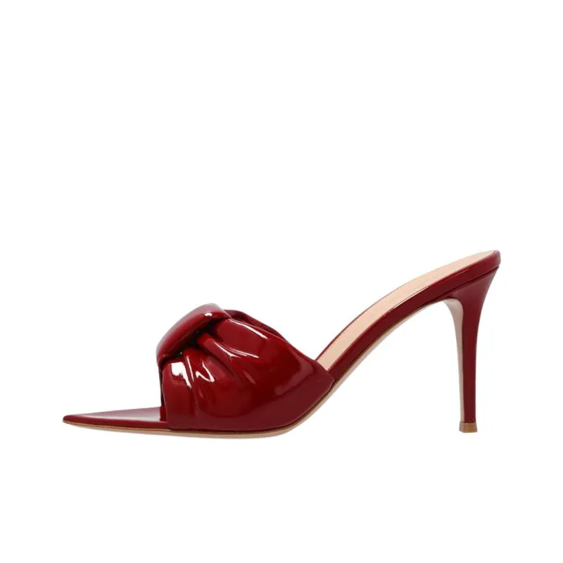 GIANVITO ROSSI Slide Slippers 9.5cm Women's Red-0