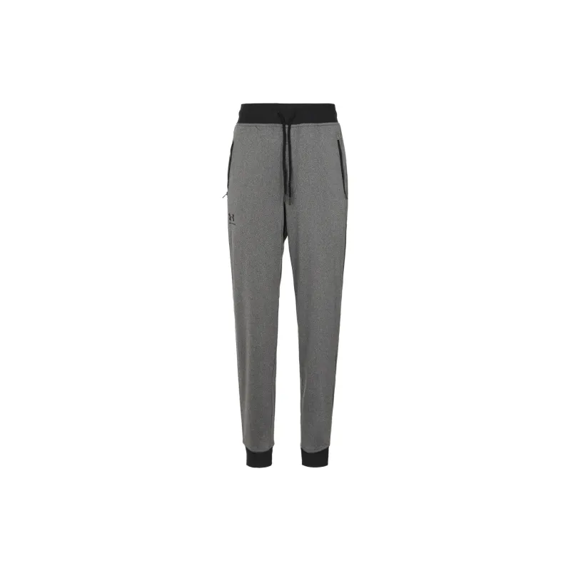 Under Armour Sportstyle Joggers Knitted Sports Pants Men's Gray Comes With Necklace-2