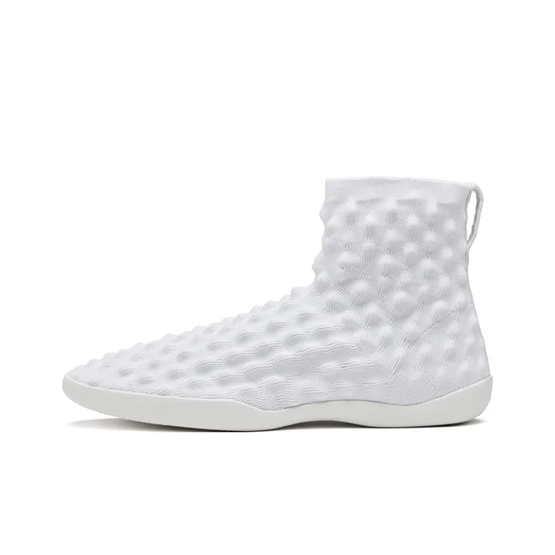 EQLZ EQUALIZER Lightweight And Wear resistant High Top Casual Shoes Unisex Pearl White-0