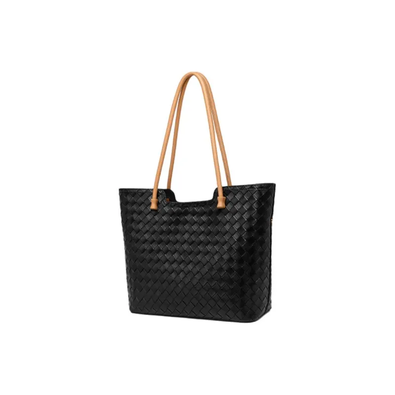 GELANNI Cow Leather Tote Bag Shoulder Bag Women's Black/Beige/Gray-2