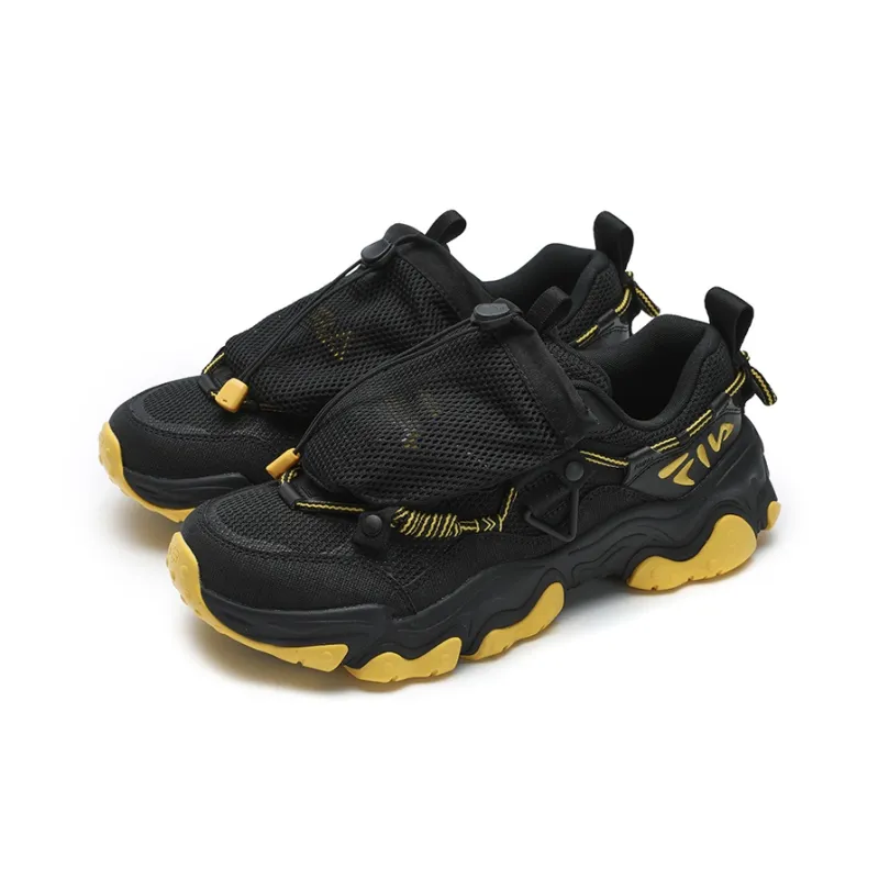 HUANGJINGYU x FILA FLUID 5 Anti Slip Wear Resistant Low Top Casual Shoes Men's Black-2