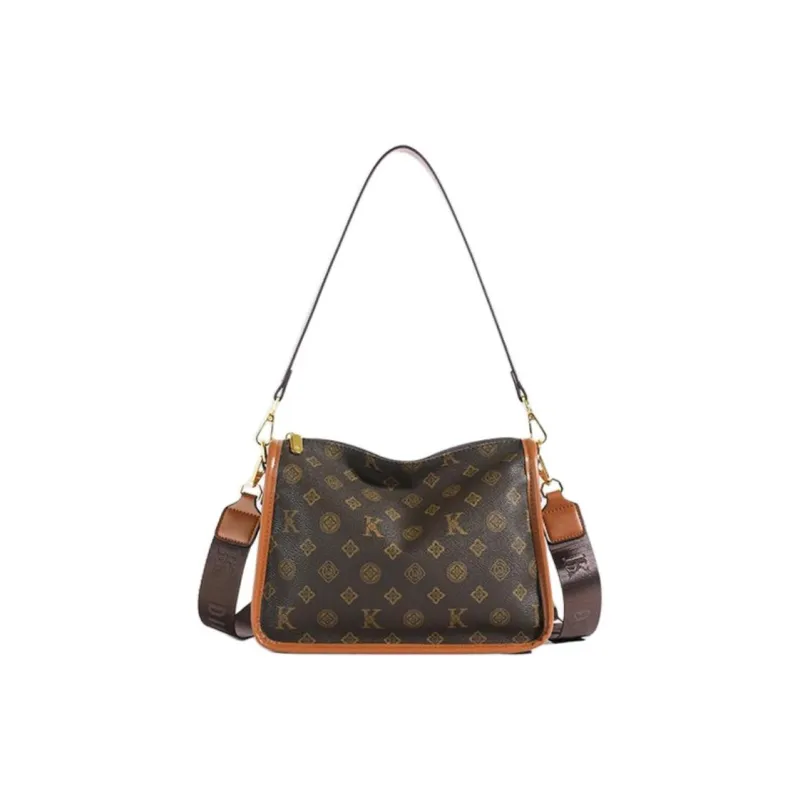 ZAVC PU Shoulder Bag, Crossbody Bag Regular Women's Khaki/Brown-6