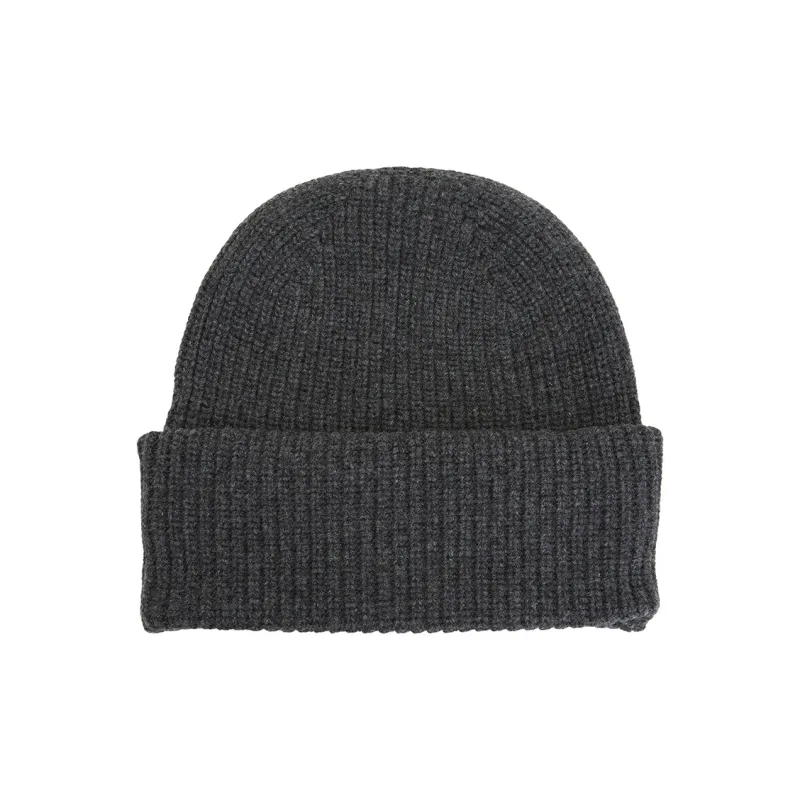 MaxMara Virgin Wool Beanies Unisex Gray-1
