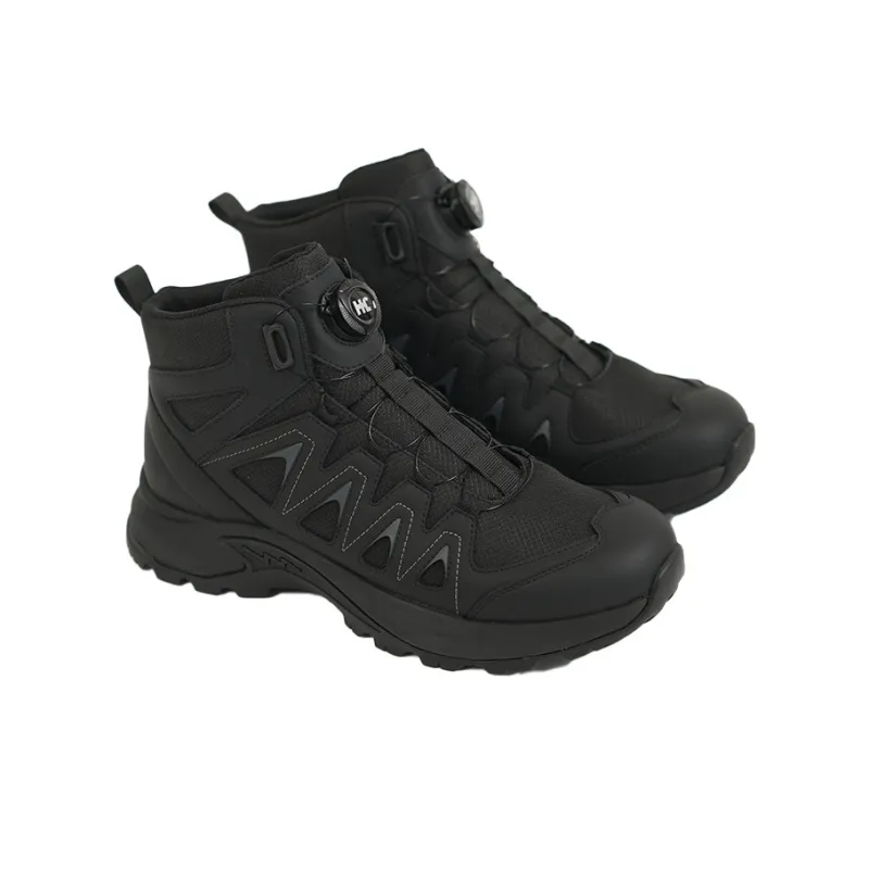 Jihua Anti Slip Wear Resistant Mid Top Trekking Shoes Men's Black-2