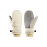 Champagne Yellow-SDY Fingerless Skiing Mittens