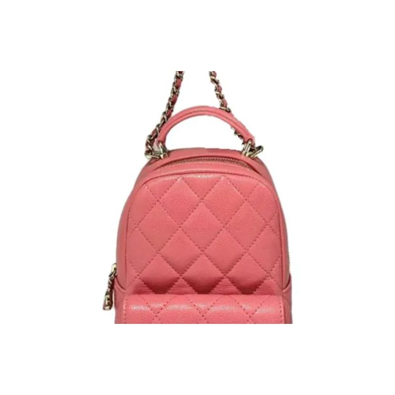 CHANEL Cow Leather Backpack Mini Women's Pink-1