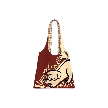 AOSONG Suede Tech Fabric Shoulder Bag Regular Unisex Beige Yellow & Red