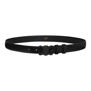 CELINE Medium Triomphe Belt In Taurillon Leather