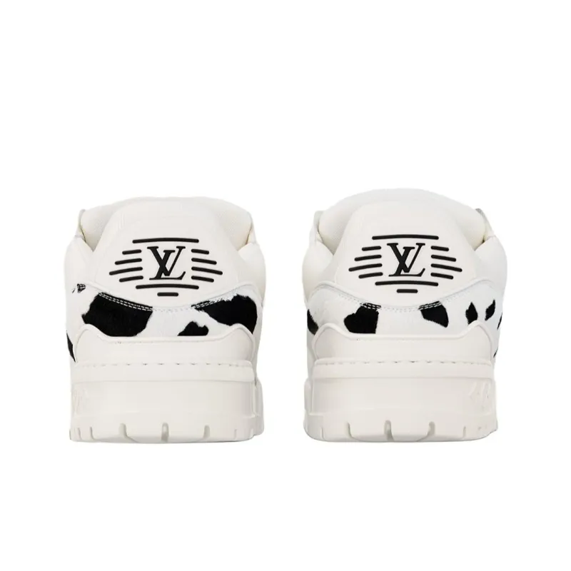 LOUIS VUITTON Trainer Maxi 2025 Spring Men's Collection Low-Top Casual Shoes Men's Black White-3