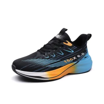 Kuding Running Shoes Men Low Top White Fleece Lined Black Fleece Lined Black White