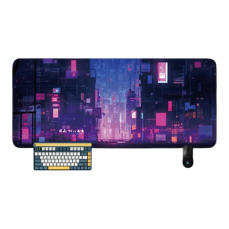 SHIBADU Rubber Cyberpunk Style Extra Large Gaming Esports Computer Desk Mat And Keyboard Pad For Men Mouse Pads-13