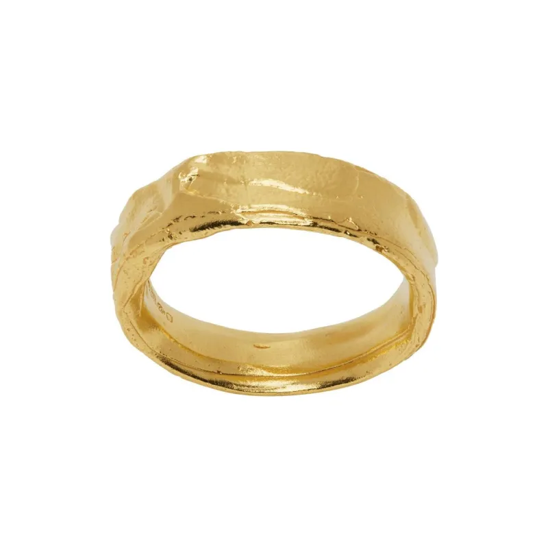 Alighieri Recycled 925 Silver Rings Men's Gold-0