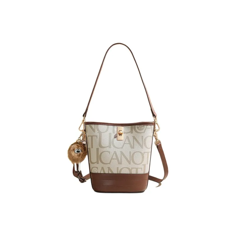 TUCANO PVC Shoulder Bag, Crossbody Bag Medium Size Women's Dark Khaki-1