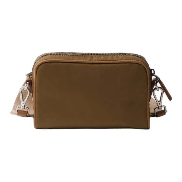 PRADA Recycled Nylon Shoulder Bag Crossbody Bag Men's Cork Beige-3