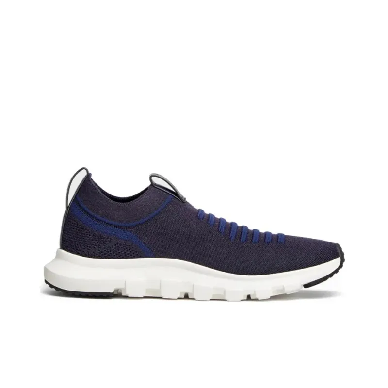 Zegna Techmerino Slip Resistant Lightweight Breathable Cushioning Low Top Casual Shoes Men's Marine Blue-1