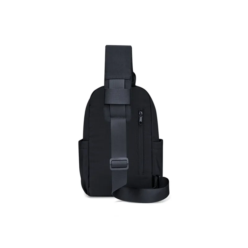 WilliamPOLO Fabric Shoulder Bag Crossbody Bag Biker Bag Sling Bags Regular Men's Black-3