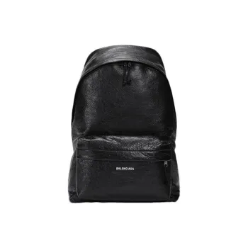 Balenciaga Explorer Sheepskin Backpack Men's Black