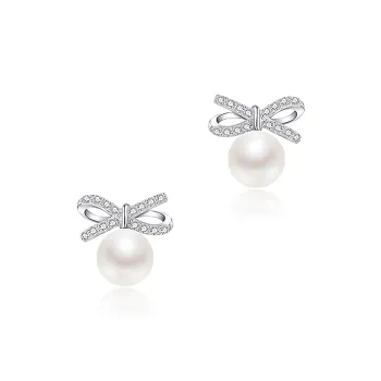CUOOYINO 925 Silver Needles Stud Earrings Women's Silver