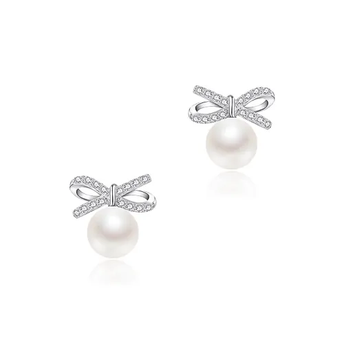 CUOOYINO 925 Silver Needles Stud Earrings Women's Silver