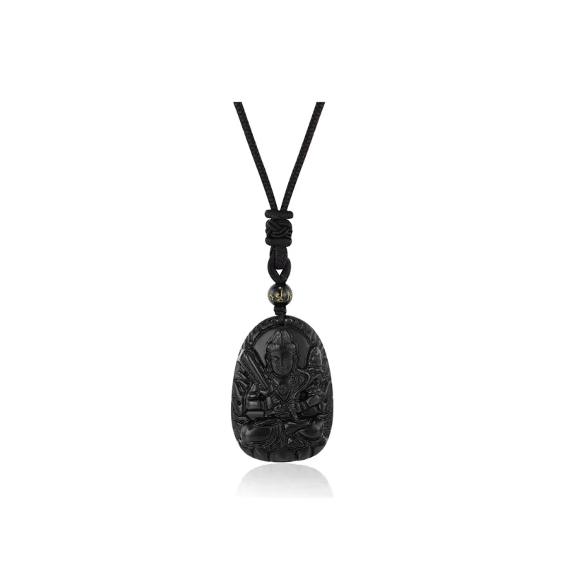 CHINA GOLD Obsidian Necklaces Unisex-2