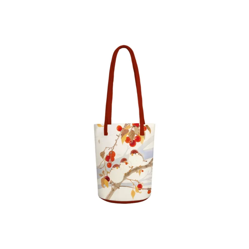 AOSONG Suede Tech Fabric Bucket Bags Shoulder Bags Regular Women's Sparrow Chirp Chirp-0