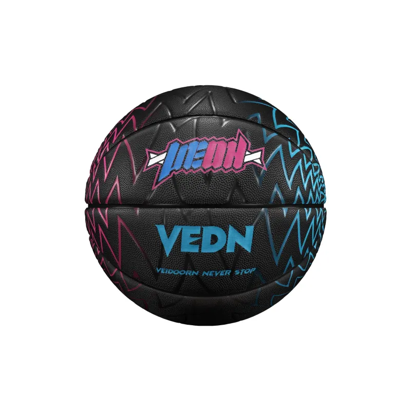 VEIDOORN PU Basketball Black Size 7 Ball Street Training Competition Unisex-2