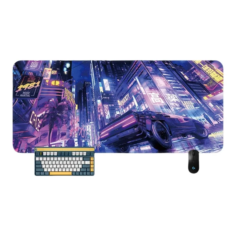 SHIBADU Rubber Cyberpunk Style Extra Large Gaming Esports Computer Desk Mat And Keyboard Pad For Men Mouse Pads-6