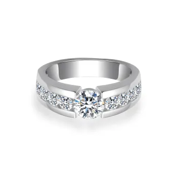 XINGLU 925 Sterling Silver Moissanite Rings Unisex