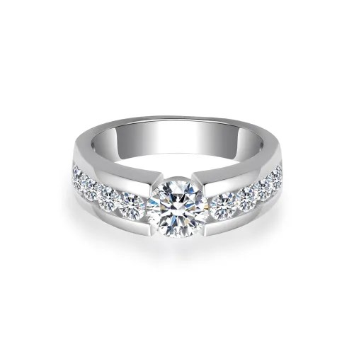 XINGLU 925 Sterling Silver Moissanite Rings Unisex