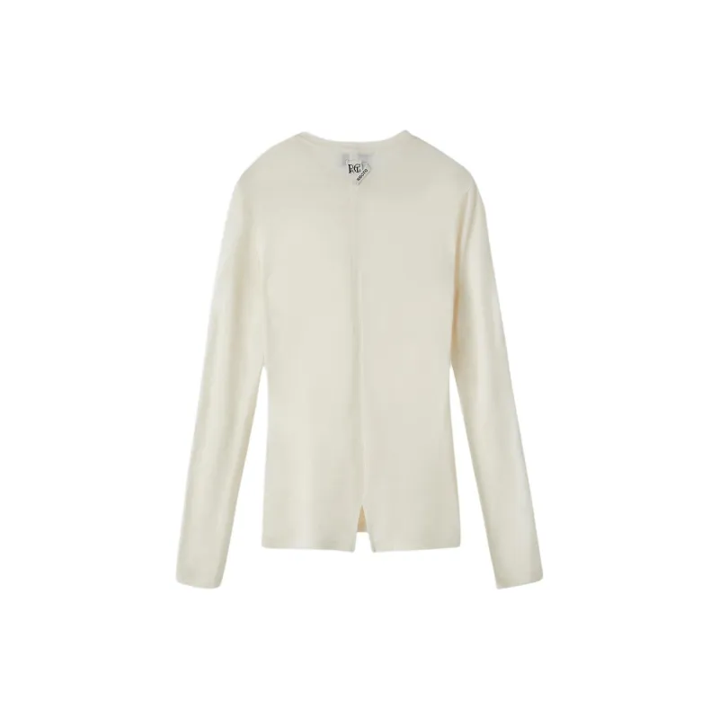 RECTO FW24 OVERLAY RC JACQUARD LOGO JERSEY TOP Sweater Women's Ivory/Ivory-1