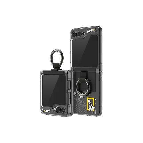 NATIONAL GEOGRAPHIC PC Material Easy To Use And Durable Phone Cases Compatible With Galaxy Z Flip 5 Trendy And Cool