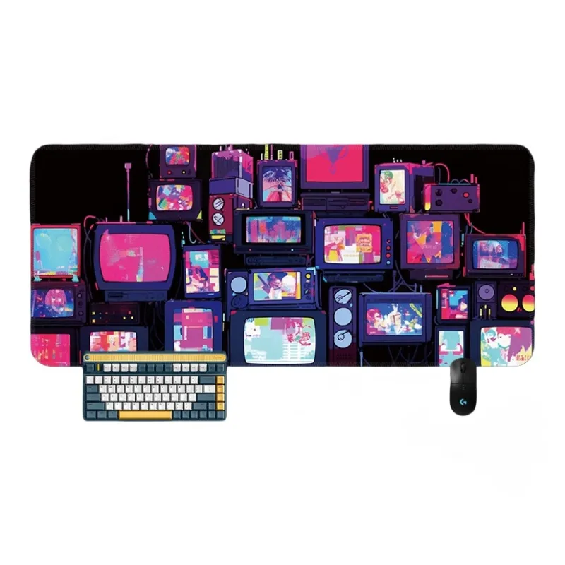 SHIBADU Rubber Cyberpunk Style Extra Large Gaming Esports Computer Desk Mat And Keyboard Pad For Men Mouse Pads-12