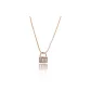 White Strip Small Lock Head Collarbone Chain