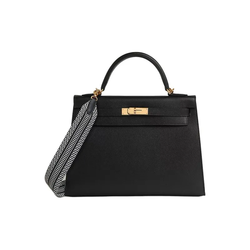HERMES Cavale Canvas With Swift Leather Bag Strap Unisex Elephant Gray-3