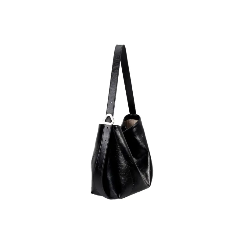 YOCAMU Genuine Leather Tote Bag Shopping Bag Shoulder Bag Crossbody Bag Large Size Unisex Multicolor-1