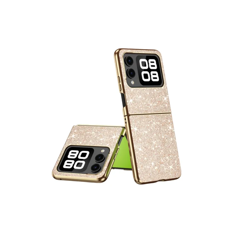 ZHUOJI TPU Material Huawei Novaflip Phone Case Compatibility Foldable Display Women's Ultra Thin Star Diamond Glitter-4
