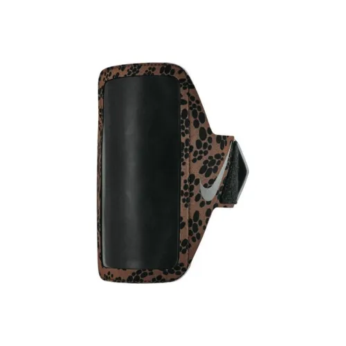 Nike Running Equipment Running Armband Synthetic Rubber, Polyester, Nylon Unisex Brown Black