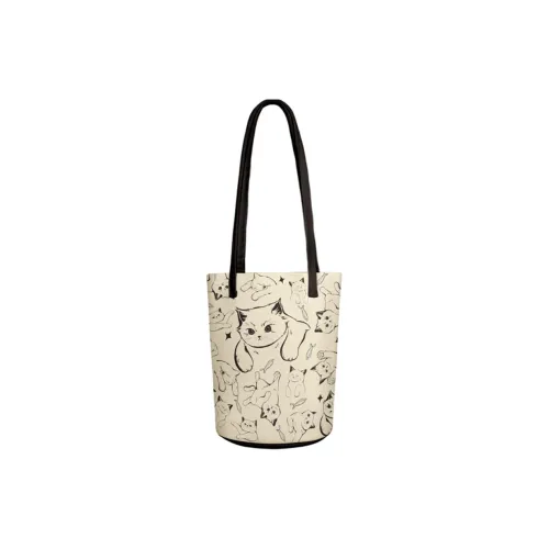 AOSONG Suede Tech Fabric Shoulder Bag Regular Women's Black Ecru