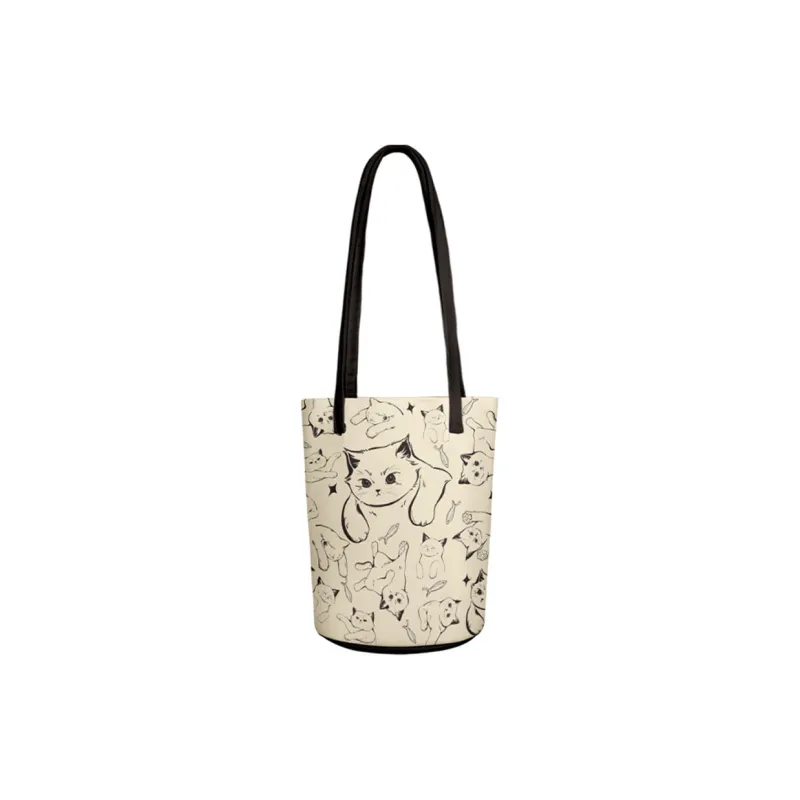 AOSONG Suede Tech Fabric Shoulder Bag Regular Women's Black Ecru-0