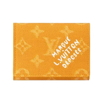 LOUIS VUITTON ENVELOPE Monogram Heritage Coated Canvas Card Holder Men's Yellow
