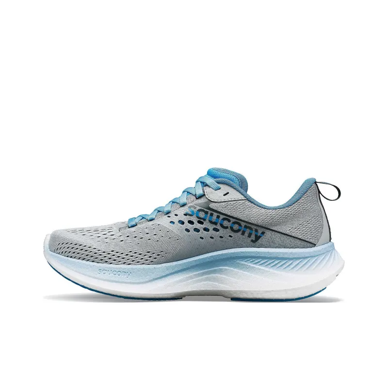 Saucony Anti Slip Wear Resistant Low Top Running Shoes Unisex Silver Blue-2