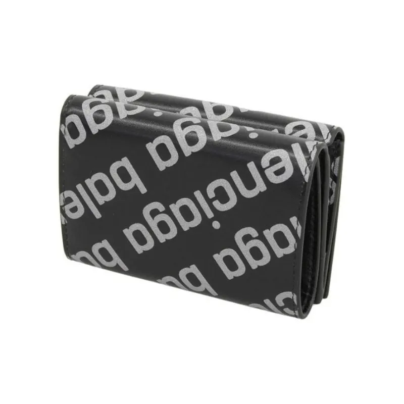 Balenciaga Leather Wallet Women's Black & Gray-1
