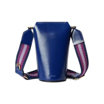 Ecco Cow Leather Bucket Bags Crossbody Bag Shoulder Bag Small Size Women's Electric Blue